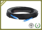 couleur de noir de porteur central du câble optique FRP de fibre de 2core FTTH avec le connecteur de Sc fournisseur
